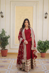 Anamika Premium Designer Readymade Gown With Dupatta Set