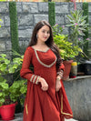 Mustured Festive Anarkali suit