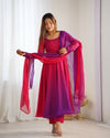 Trending Dark Pink Pure Georgette Anarkali