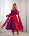 Trending Dark Pink Pure Georgette Anarkali