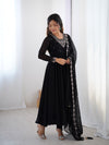 Suri Black Embroidery Pure Georgette Anarkali Gown