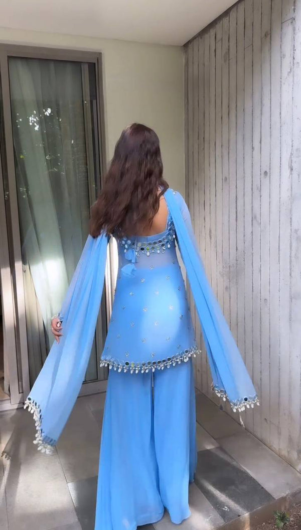 Blue Stylish Premium Fancy Suit Set