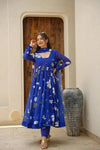 Rohini Blue Floral Georgette Set