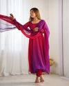 Trending Dark Pink Pure Georgette Anarkali