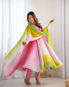 Trending Multi Colour Pure Georgette Anarkali