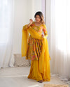 Nilam Yellow Kediya Style Designer Plazzo Pair