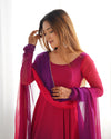 Trending Dark Pink Pure Georgette Anarkali