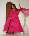 Bandhej Rani Soft Chiffon Forest Designer Anarkali Gown