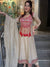 Sage Cream Hand Work Anarkali Suit Set with Dupatta