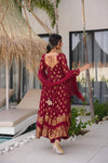 Sunehri Maroon Suit Set