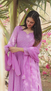 Aadhya Purple Anarkali Suit Set